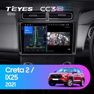 Штатная магнитола Teyes CC3 2K 6/128 Hyundai Creta 2 (2021-2022) (глянец) F2