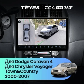 Штатная магнитола Teyes CC4 Pro 360 8/128 Dodge Caravan 4 (2000-2007) Тип-A (11")