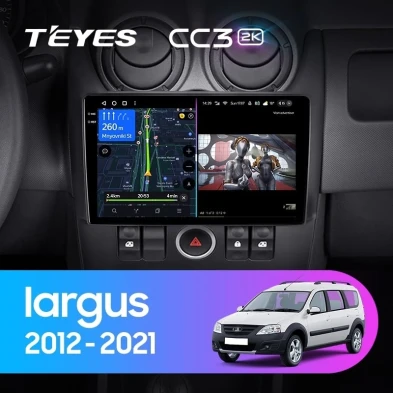 Штатная магнитола Teyes CC3 2K 4/64 Lada Largus (2012-2021)