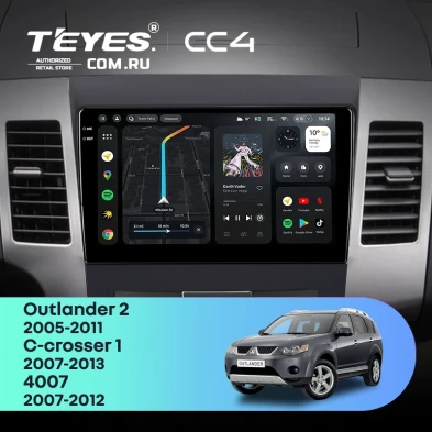 Штатная магнитола Teyes CC4 8/128 Citroen C-Crosser 1 (2007-2013) Декор Тип-B