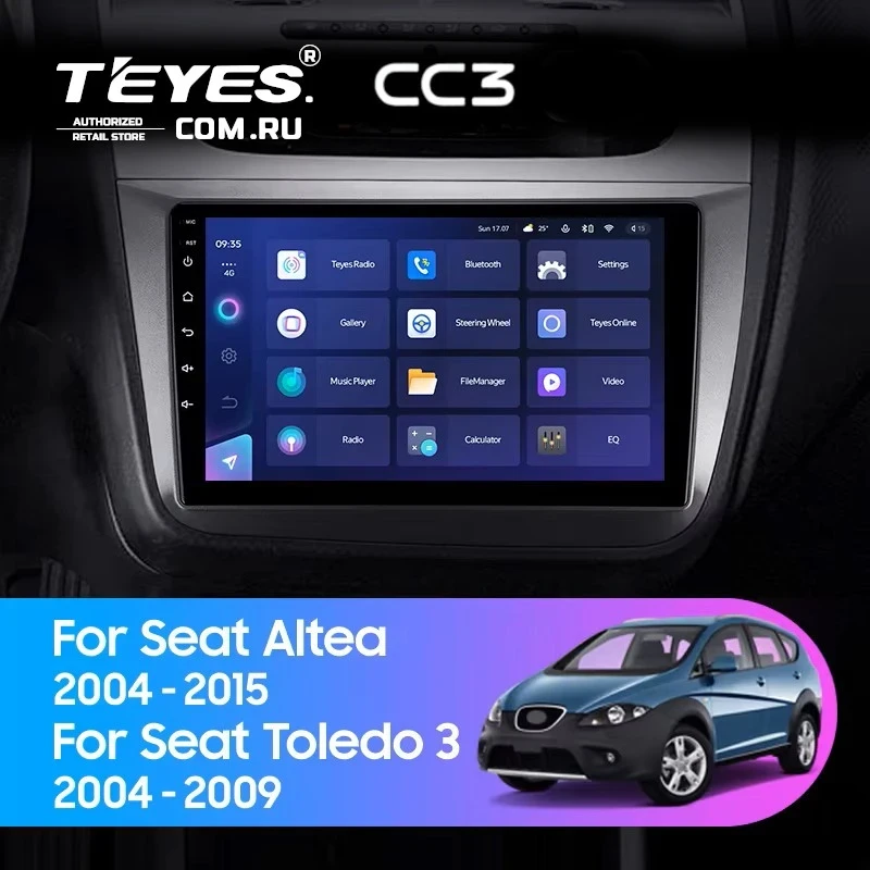 Штатная магнитола Teyes CC3 4/32 Seat Altea 5P (2004-2015) Правый руль