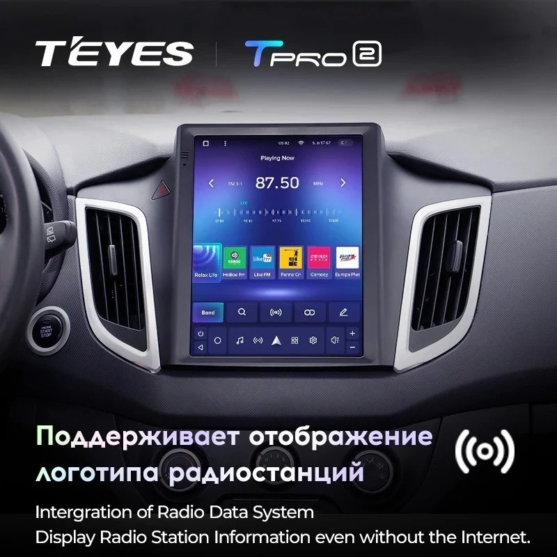Штатная магнитола Tesla style Teyes TPRO 2 6/128 Hyundai Creta (2015-2019)