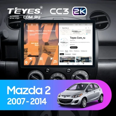 Штатная магнитола Teyes CC3 2K 4/64 Mazda 2 DE (2007-2014) (11")