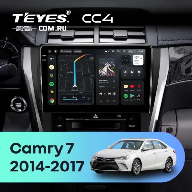 Штатная магнитола Teyes CC4 8/128 Toyota Camry 7 XV 50 55 (2014-2017) (черно-серая) F1