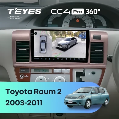 Штатная магнитола Teyes CC4 Pro 360 8/128 Toyota Raum 2 (2003-2011)