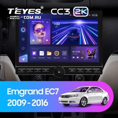 Штатная магнитола Teyes CC3 2K 6/128 Geely Emgrand EC7 1 (2009-2016) (13" с кнопками)