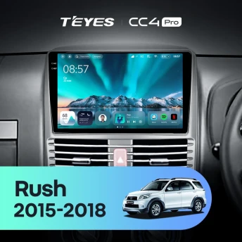 Штатная магнитола Teyes CC4 Pro 8/128 Toyota Rush (2015-2018) Правый руль