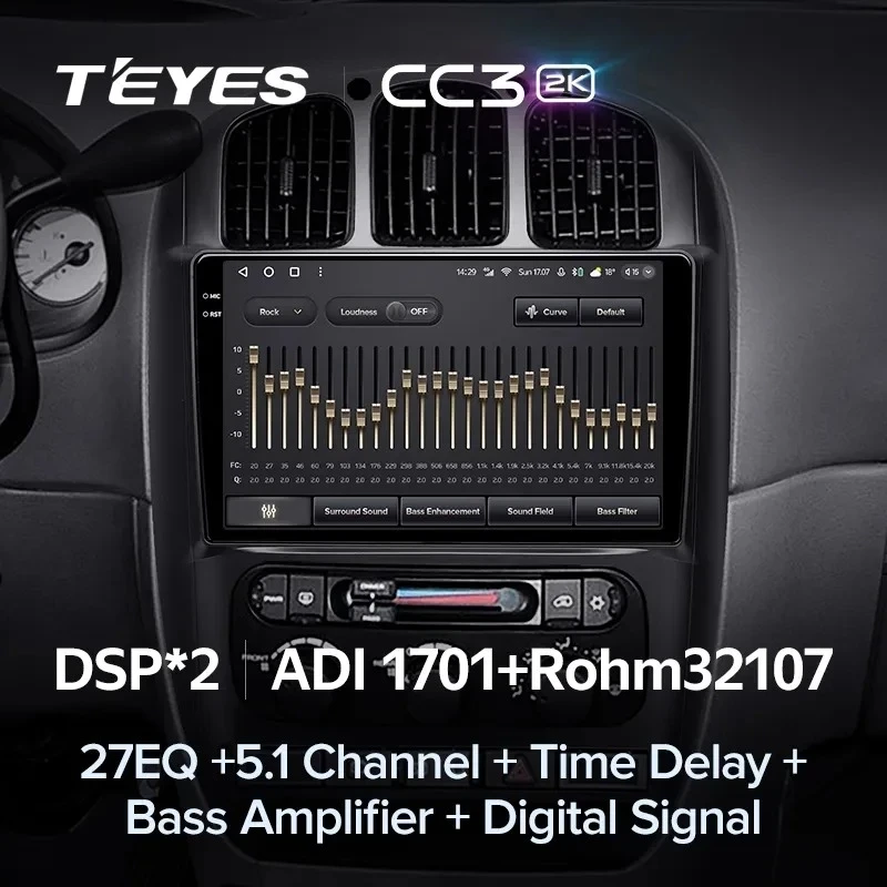 Штатная магнитола Teyes CC3 2K 360 6/128 Dodge Caravan 4 (2000-2007) Тип-B