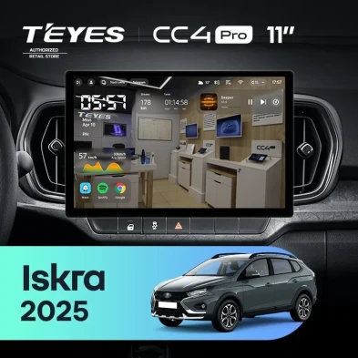 Штатная магнитола Teyes CC4 Pro 8/128 LADA Iskra SW Cross (2025-2026) Тип-A (11")