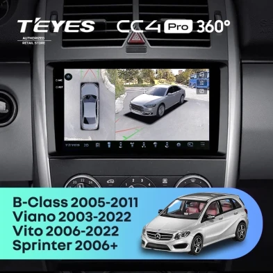 Штатная магнитола Teyes CC4 Pro 360 12/256 Mercedes-Benz Viano W639\W447 (2003-2022)