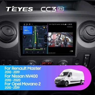 Штатная магнитола Teyes CC3 2K 4/32 Renault Master (2010-2019) F2