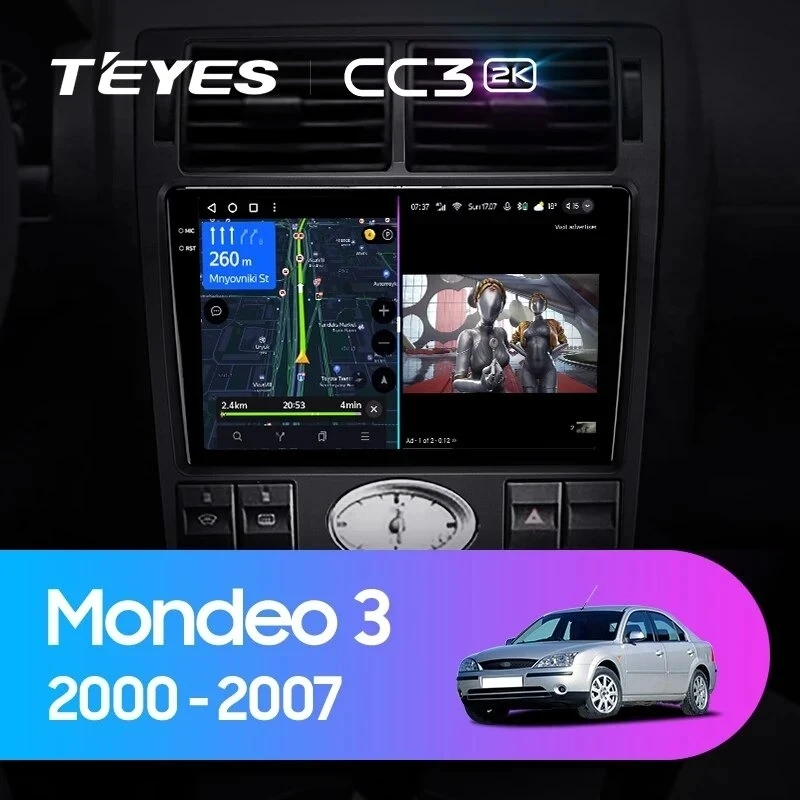 Штатная магнитола Teyes CC3 2K 4/32 Ford Mondeo 3 (2000-2007) F1