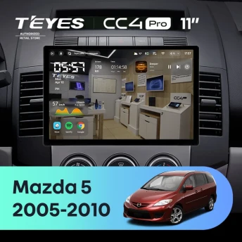 Штатная магнитола Teyes CC4 Pro 12/256 Mazda 5 2 CR (2005-2010) (11")