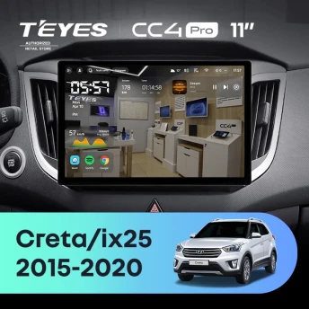 Штатная магнитола Teyes CC4 Pro 12/256 Hyundai Creta (2015-2020) (11")