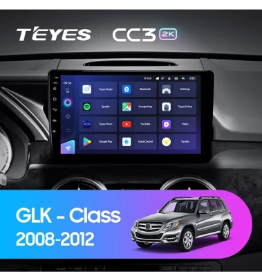 Штатная магнитола Teyes CC3 2K 360 6/128 Mercedes-Benz GLK-Class X204 (NTG 4.0) (2008-2012)