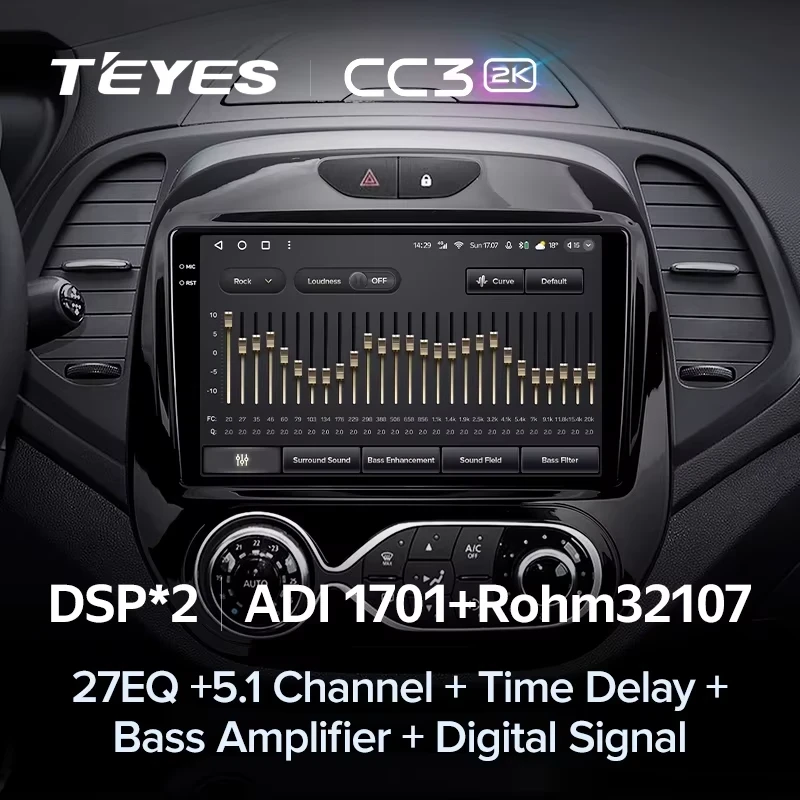 Штатная магнитола Teyes CC3 2K 4/64 Renault Kaptur (2016-2019) F1