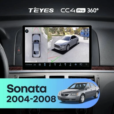 Штатная магнитола Teyes CC4 Pro 360 8/128 Hyundai Sonata NF (2004-2008) (11")
