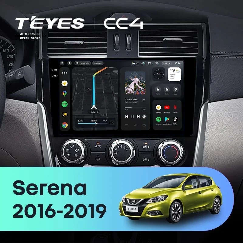 Штатная магнитола Teyes CC4 6/64 Nissan Serena (2016-2019) Тип-A
