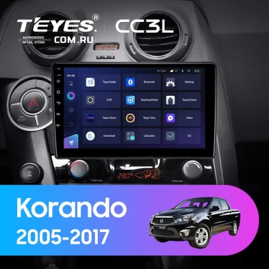 Штатная магнитола Teyes CC3L 4/64 SsangYong Korando Sports (2005-2017)