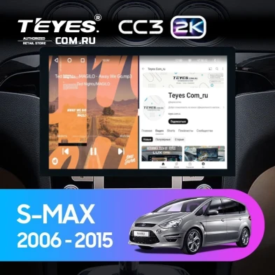 Штатная магнитола Teyes CC3 2K 4/32 Ford S-MAX 1 (2006-2015) F1 (13")