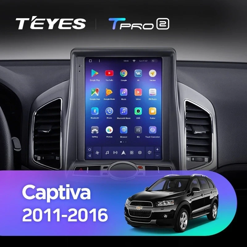 Штатная магнитола Tesla style Teyes TPRO 2 6/128 Chevrolet Captiva (2011-2016)