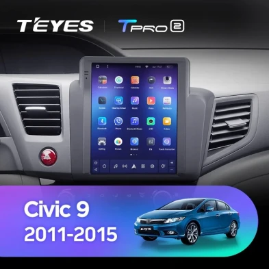 Штатная магнитола Tesla style Teyes TPRO 2 3/32 Honda Civic 9 FB FK FD (2011-2015)