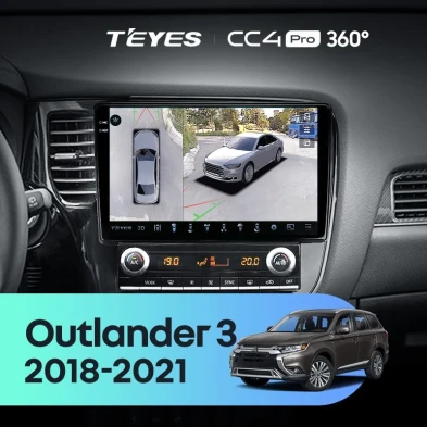 Штатная магнитола Teyes CC4 Pro 360 8/128 Mitsubishi Outlander 3 (2018-2021)