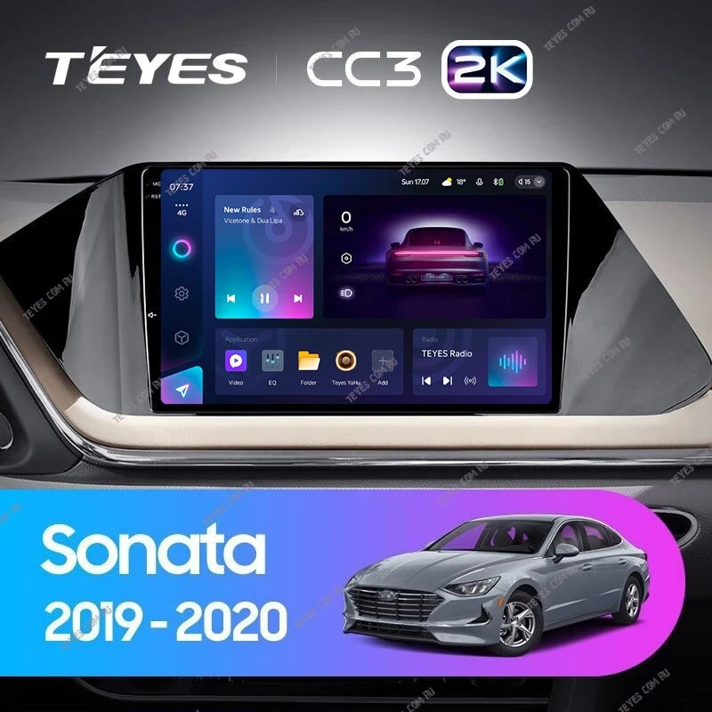 Штатная магнитола Teyes CC3 2K 4/32 Hyundai Sonata DN8 (2019-2020) Тип-A