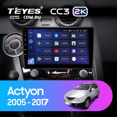 Штатная магнитола Teyes CC3 2K 6/128 SsangYong Actyon Sports (2005-2017)