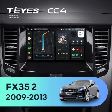 Штатная магнитола Teyes CC4 8/128 Infiniti FX35 2 (2009-2013) Тип-B