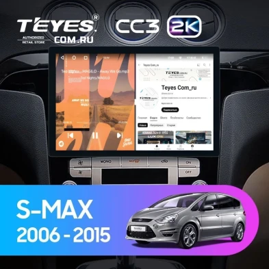 Штатная магнитола Teyes CC3 2K 4/32 Ford S-MAX 1 (2006-2015) F1 (11")