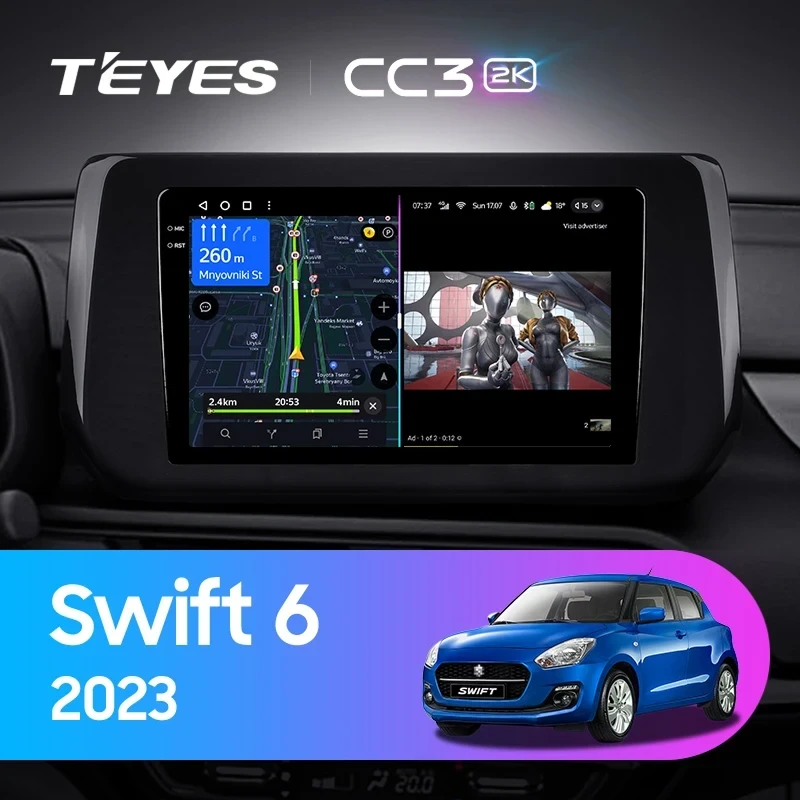 Штатная магнитола Teyes CC3 2K 360 6/128 Suzuki Swift 6 (2023-2026)
