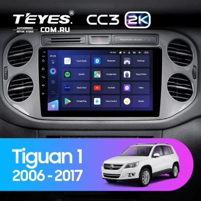 Штатная магнитола Teyes CC3 2K 360 6/128 Volkswagen Tiguan 1 NF (2006-2017) F1