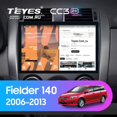 Штатная магнитола Teyes CC3 2K 6/128 Toyota Corolla Fielder 140 (2006-2013) Тип-B (11")