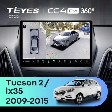 Штатная магнитола Teyes CC4 Pro 360 12/256 Hyundai ix35 (2009-2015) (Tucson 2) Тип-C (11")
