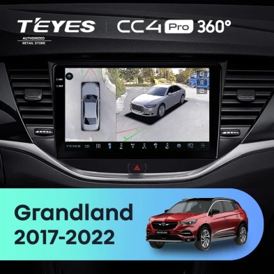 Штатная магнитола Teyes CC4 Pro 360 12/256 Opel Grandland (2017-2022) Тип-A
