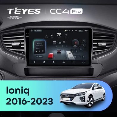 Штатная магнитола Teyes CC4 Pro 12/256 Hyundai Ioniq AE (2016-2023) Тип-A