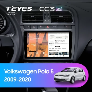 Штатная магнитола Teyes CC3 2K 4/32 Volkswagen Polo 5 (2009-2020) (матовая)