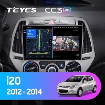 Штатная магнитола Teyes CC3 2K 6/128 Hyundai i20 2 (2012-2014)