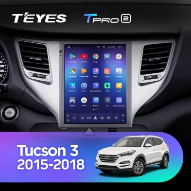 Штатная магнитола Tesla style Teyes TPRO 2 3/32 Hyundai Tucson 3 (2015-2018) Тип-A