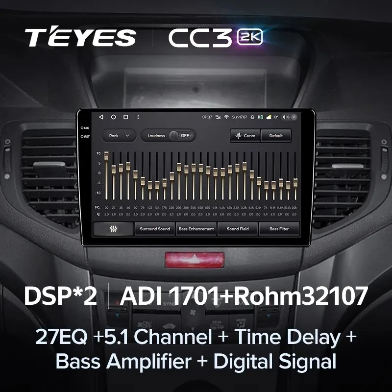 Штатная магнитола Teyes CC3 2K 6/128 Honda Accord 8 (2008-2012)