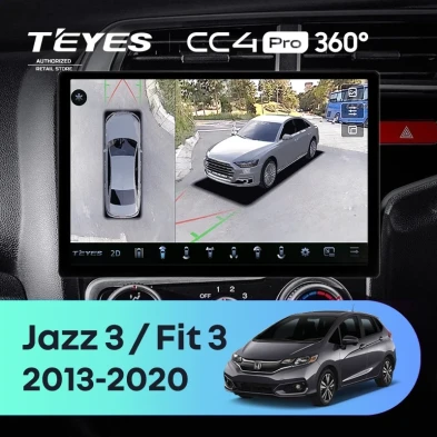 Штатная магнитола Teyes CC4 Pro 12/256 Honda Jazz 3 (2015-2020) Тип-B Правый руль (13")