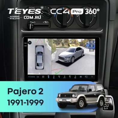 Штатная магнитола Teyes CC4 Pro 360 8/128 Mitsubishi Pajero 2 (1991-1999) F2