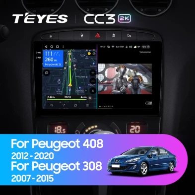 Штатная магнитола Teyes CC3 2K 6/128 Peugeot 408 1 T7 (2012-2020)