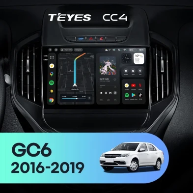 Штатная магнитола Teyes CC4 6/64 Geely GC6 (2016-2019)