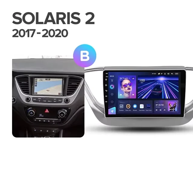 Штатная магнитола Teyes CC3L 4/32 Hyundai Solaris 2 (2017-2020) F1 Тип-A