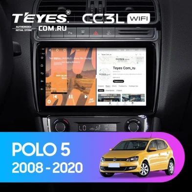 Штатная магнитола Teyes CC3L WiFi 2/32 Volkswagen Polo 5 (2008-2020) F1