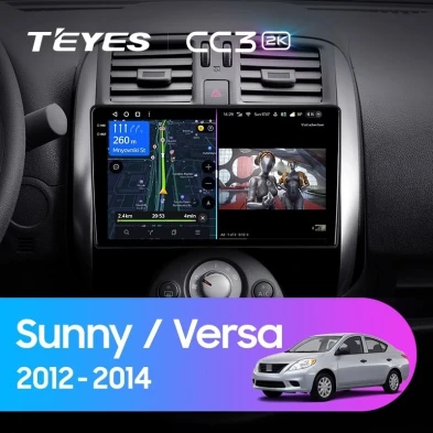 Штатная магнитола Teyes CC3 2K 360 6/128 Nissan Sunny Versa C17 (2012-2014)