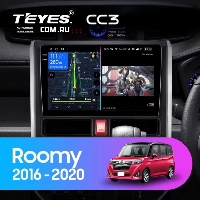 Штатная магнитола Teyes CC3 4/32 Toyota Roomy (2016-2020) Правый руль