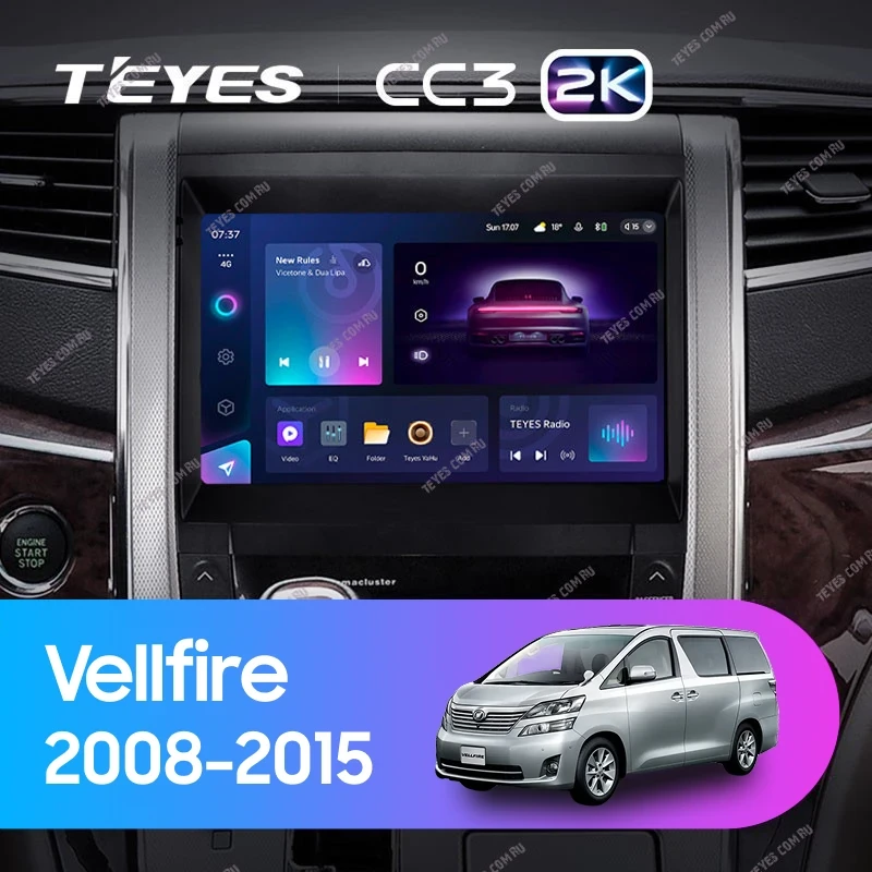 Штатная магнитола Teyes CC3 2K 4/64 Toyota Vellfire (2008-2015)